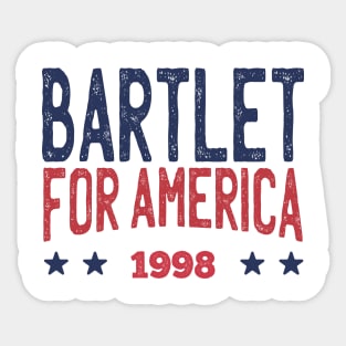 West Wing Bartlet For America 1998 Sticker